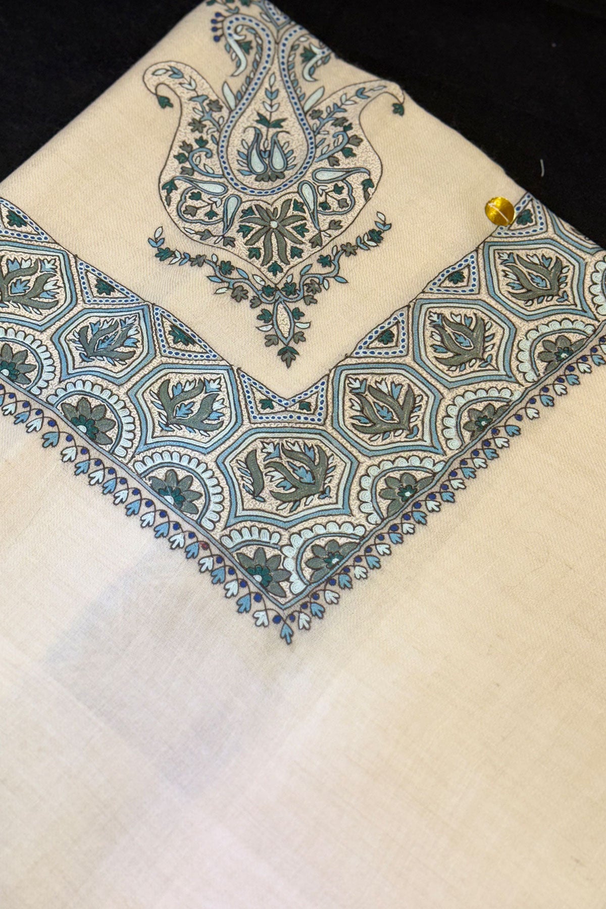 KALAMKARI HAND EMBROIDERED PASHMINA SHAWL