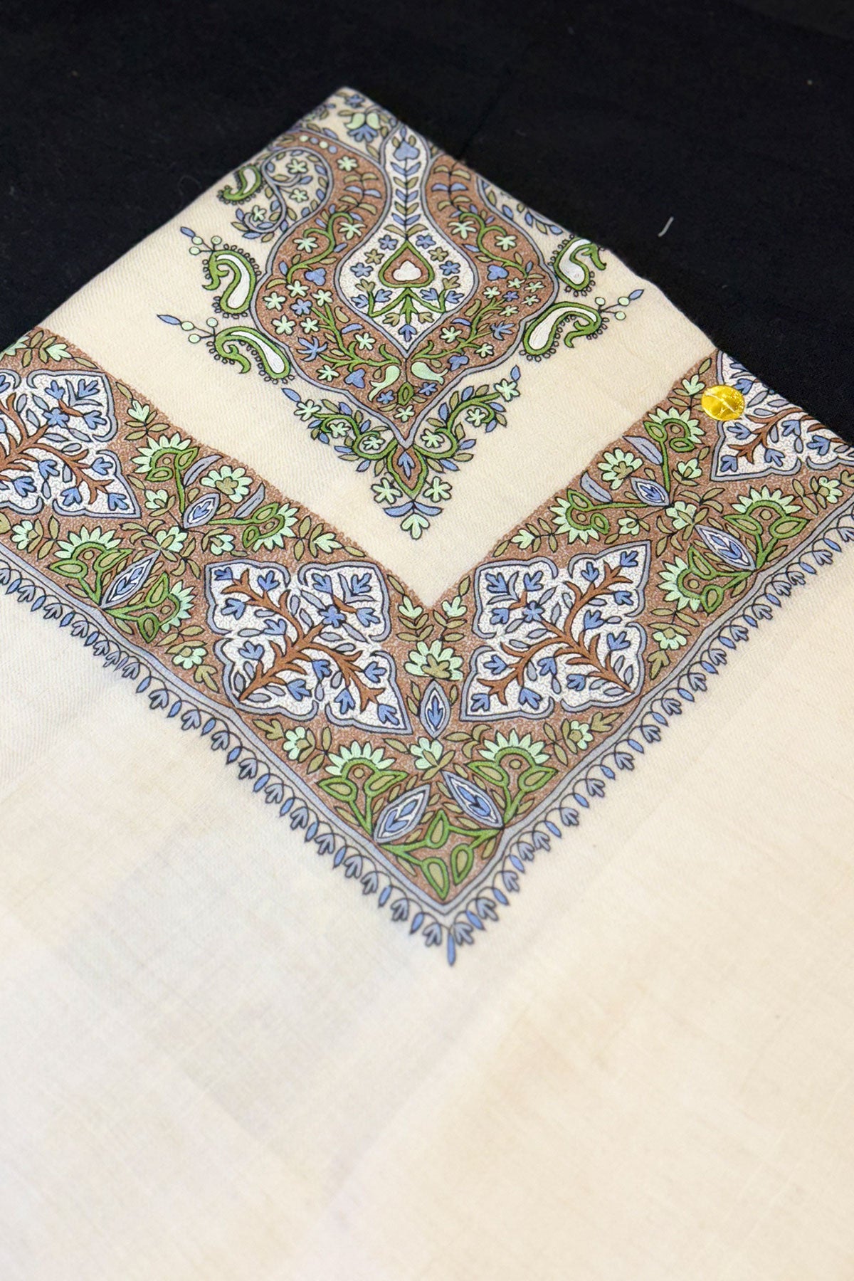 KALAMKARI HAND EMBROIDERED PASHMINA SHAWL