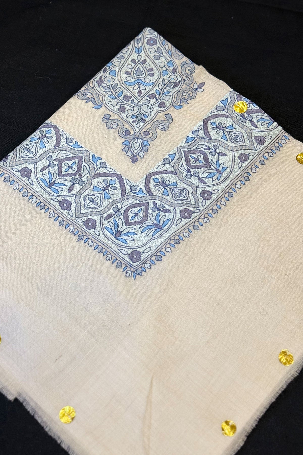 KALAMKARI HAND EMBROIDERED PASHMINA SHAWL