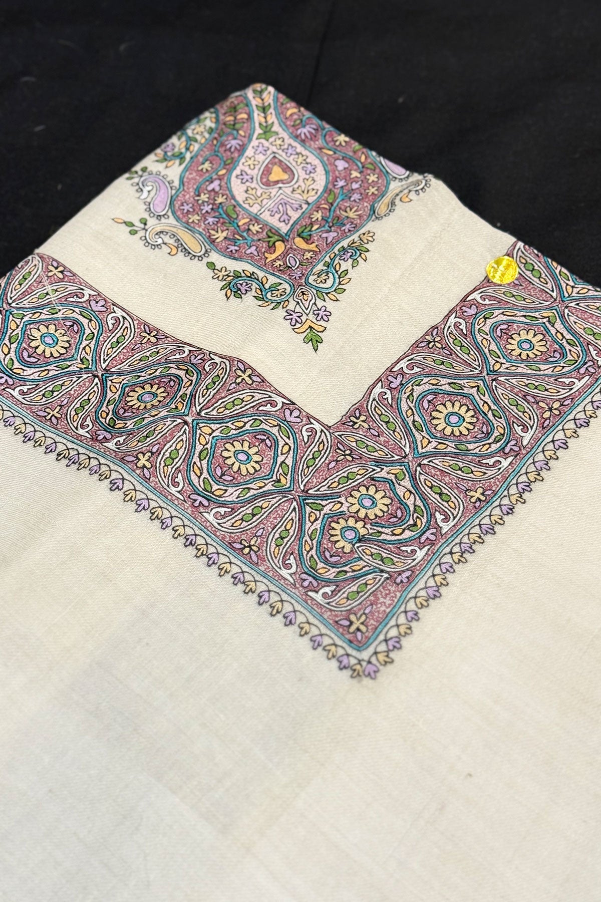 KALAMKARI HAND EMBROIDERED PASHMINA SHAWL