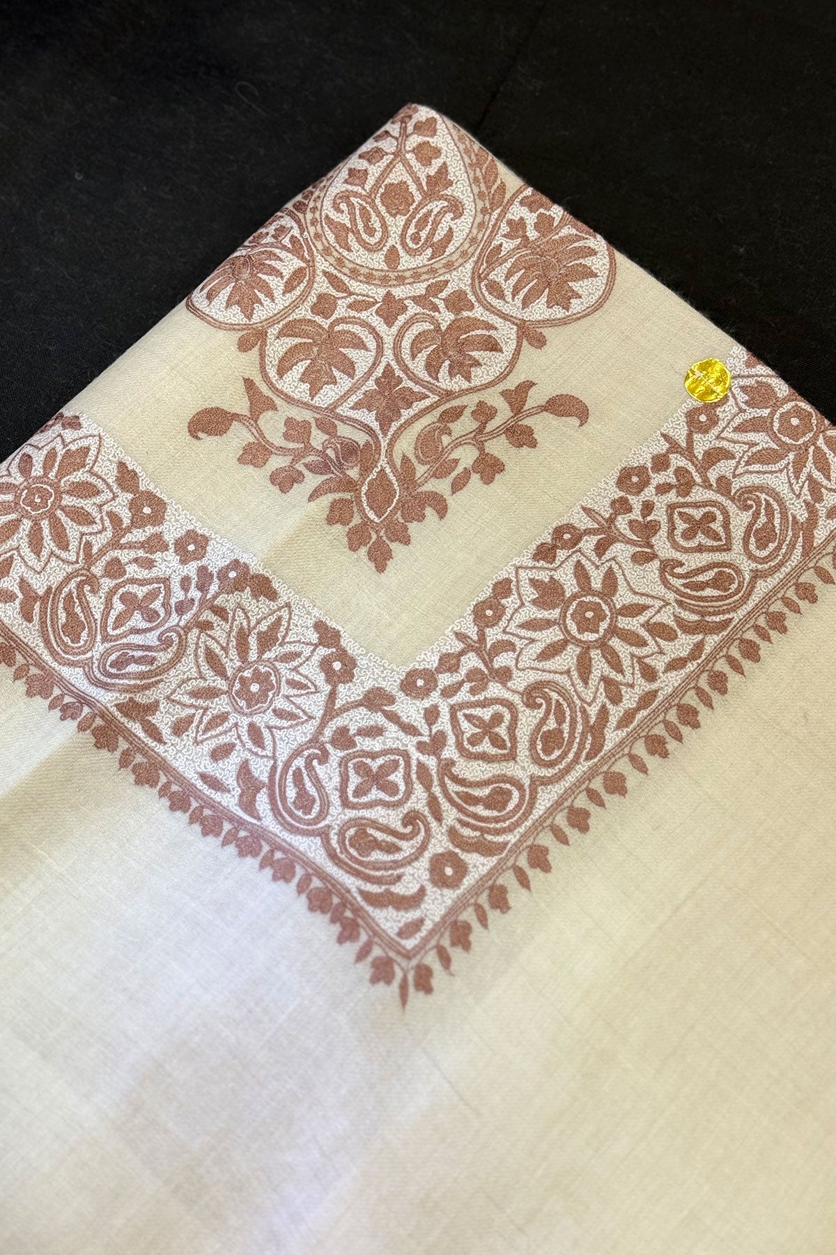 KALAMKARI HAND EMBROIDERED PASHMINA SHAWL