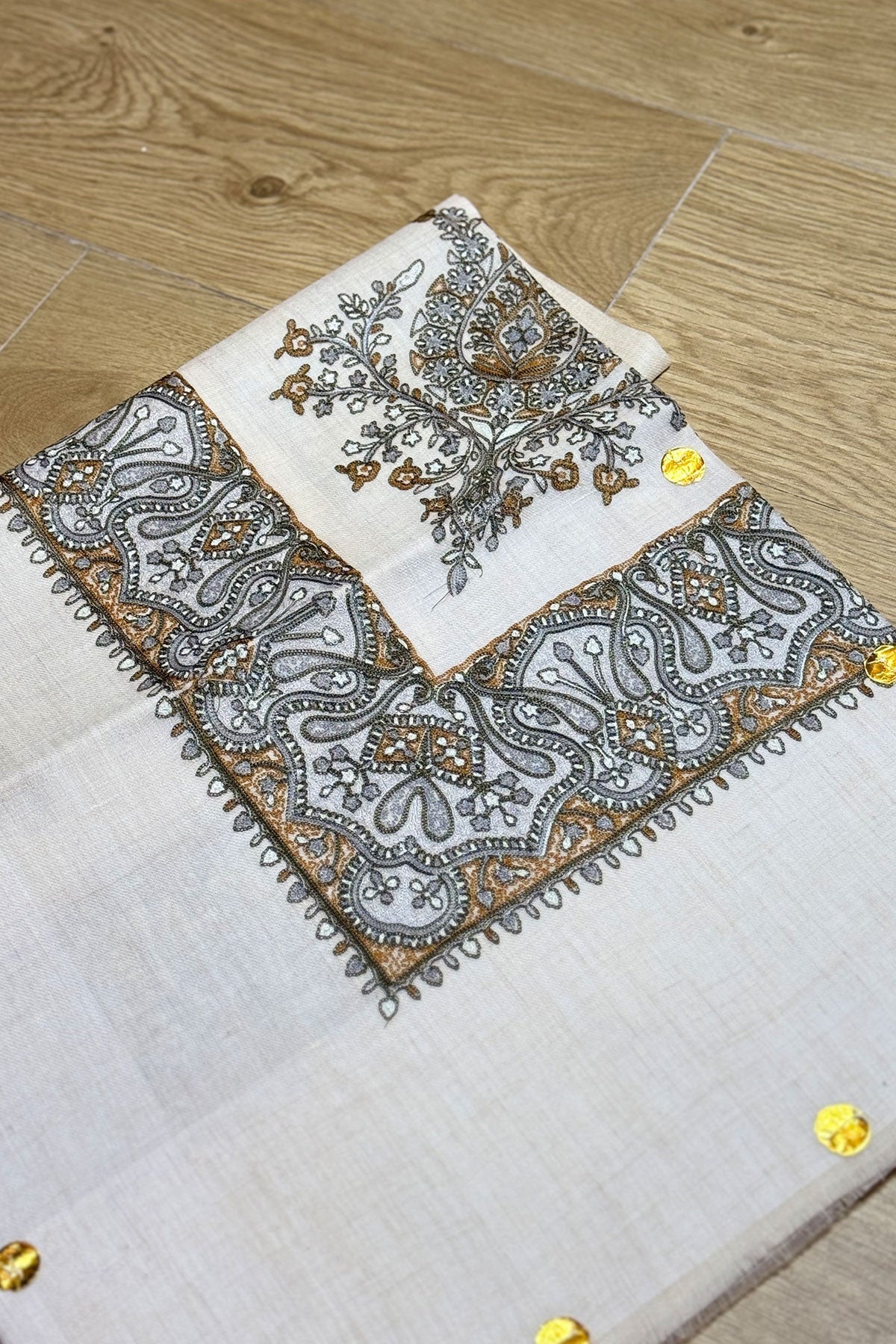 HOOK EMBROIDERED PASHMINA SHAWL