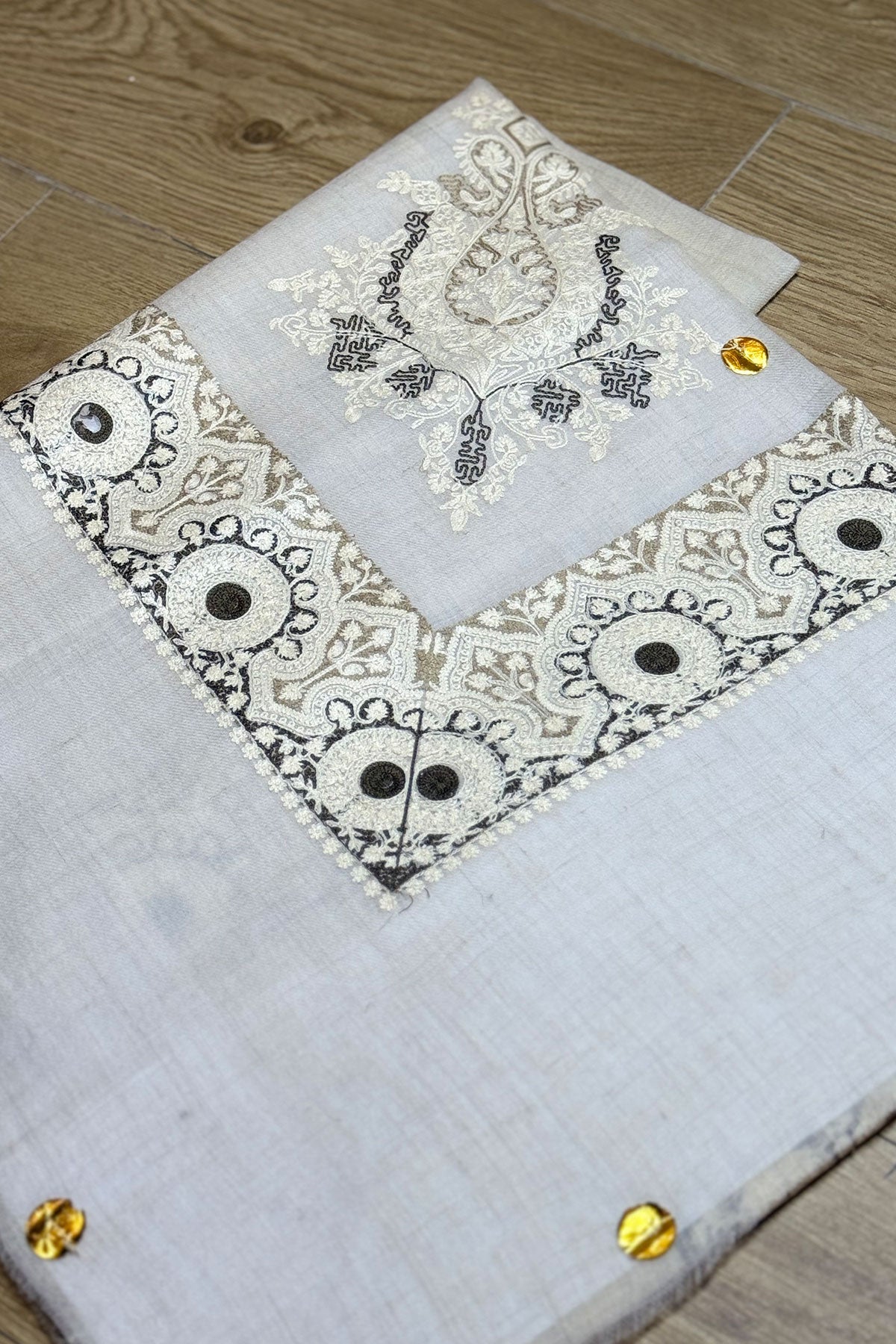 HOOK EMBROIDERED PASHMINA SHAWL