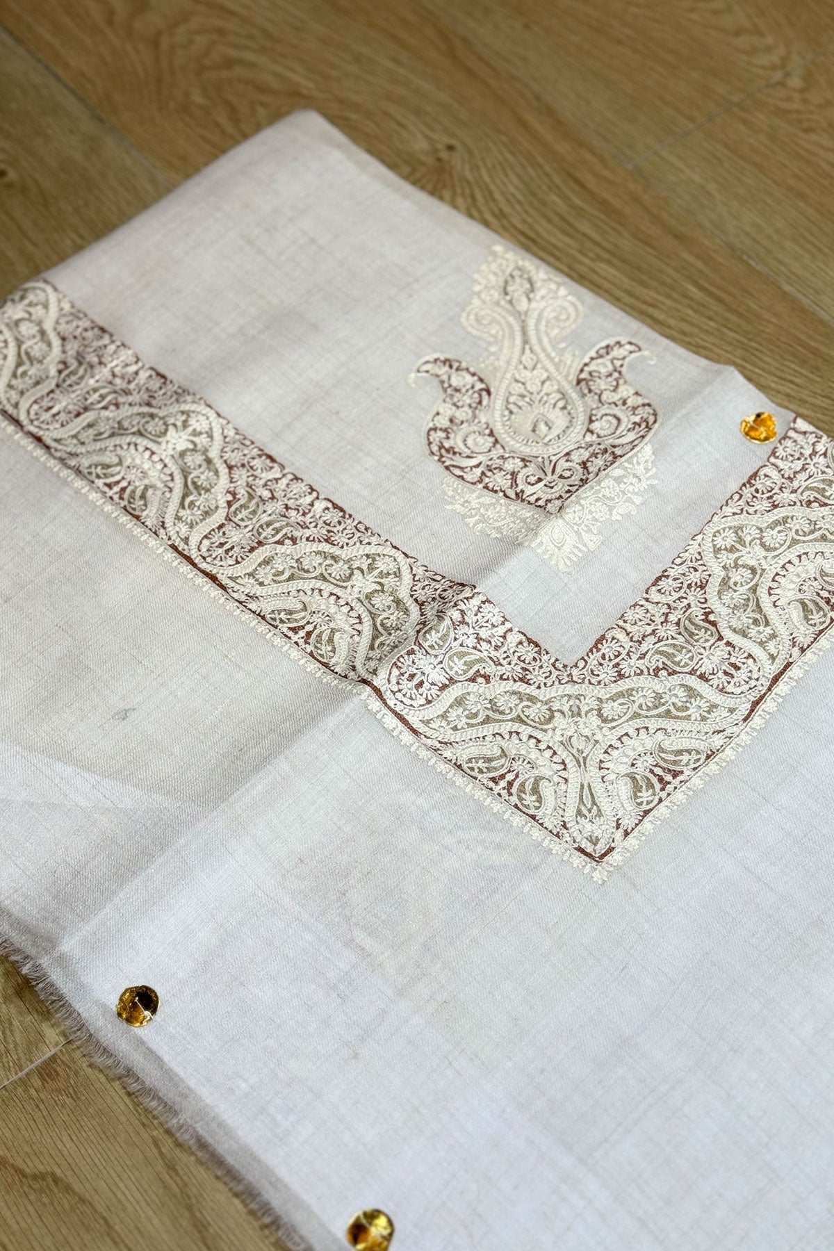 HOOK EMBROIDERED PASHMINA SHAWL