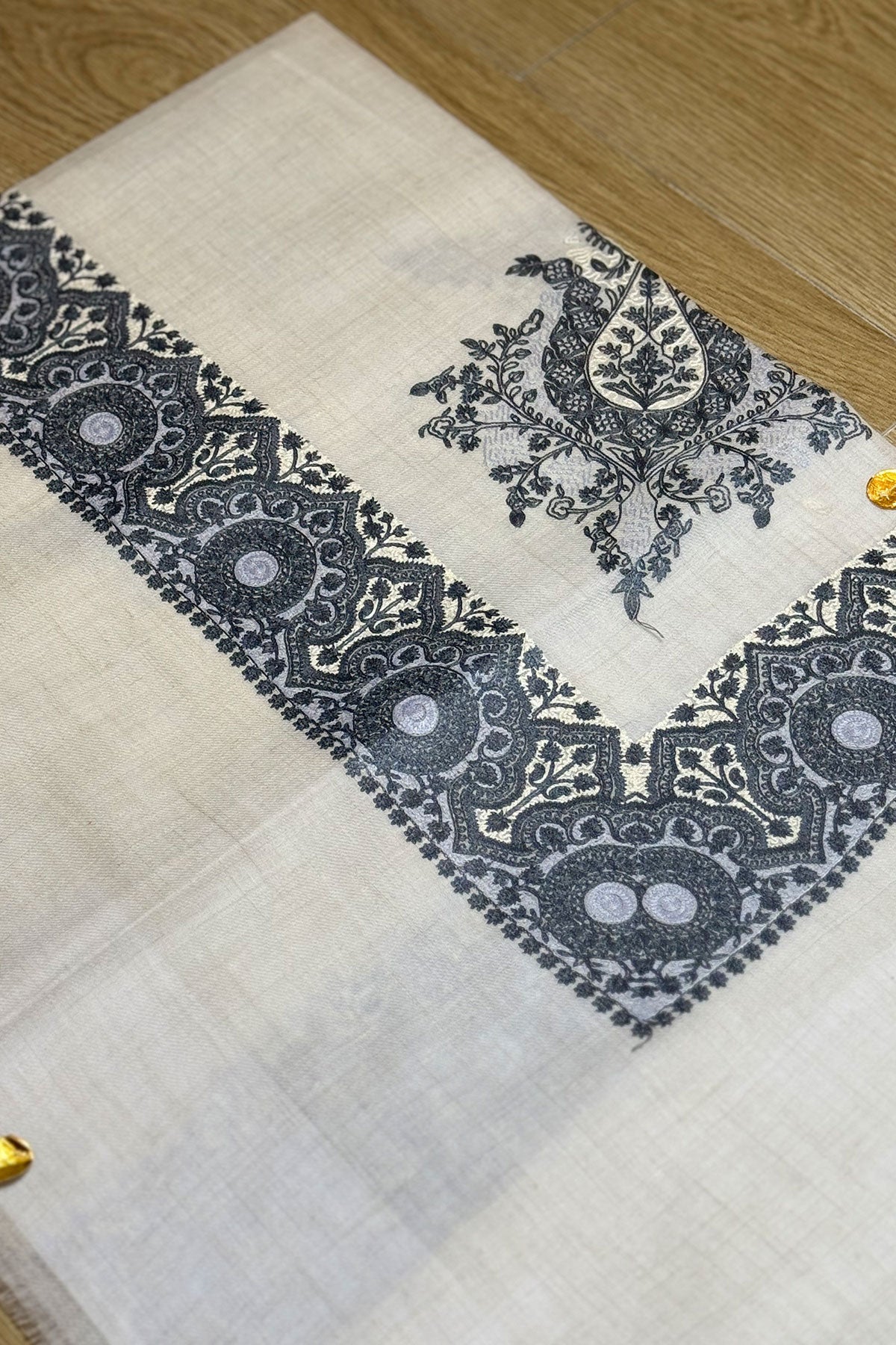 HOOK EMBROIDERED PASHMINA SHAWL