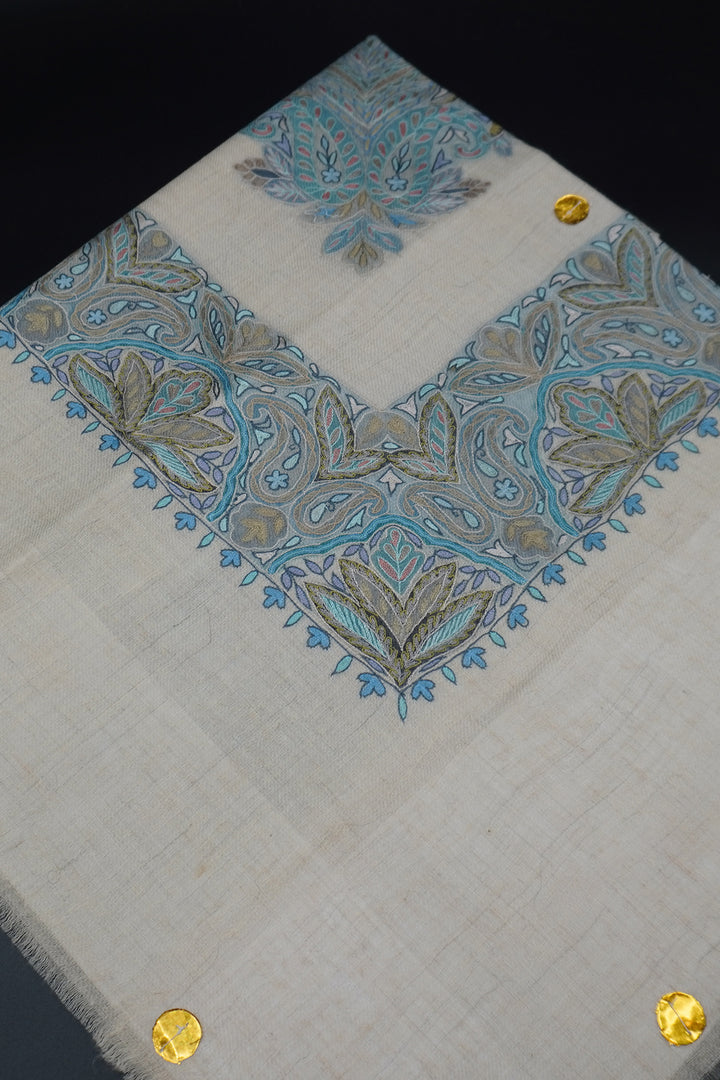 KALAMKARI HAND EMBROIDERED PASHMINA SHAWL