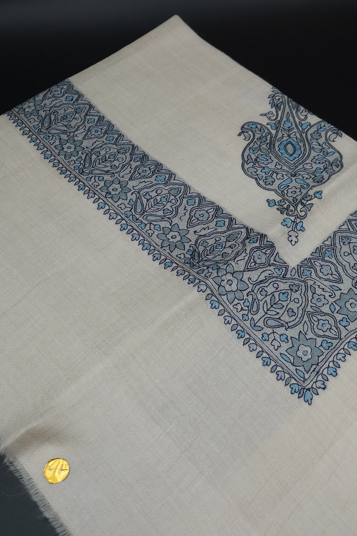 KALAMKARI HAND EMBROIDERED PASHMINA SHAWL