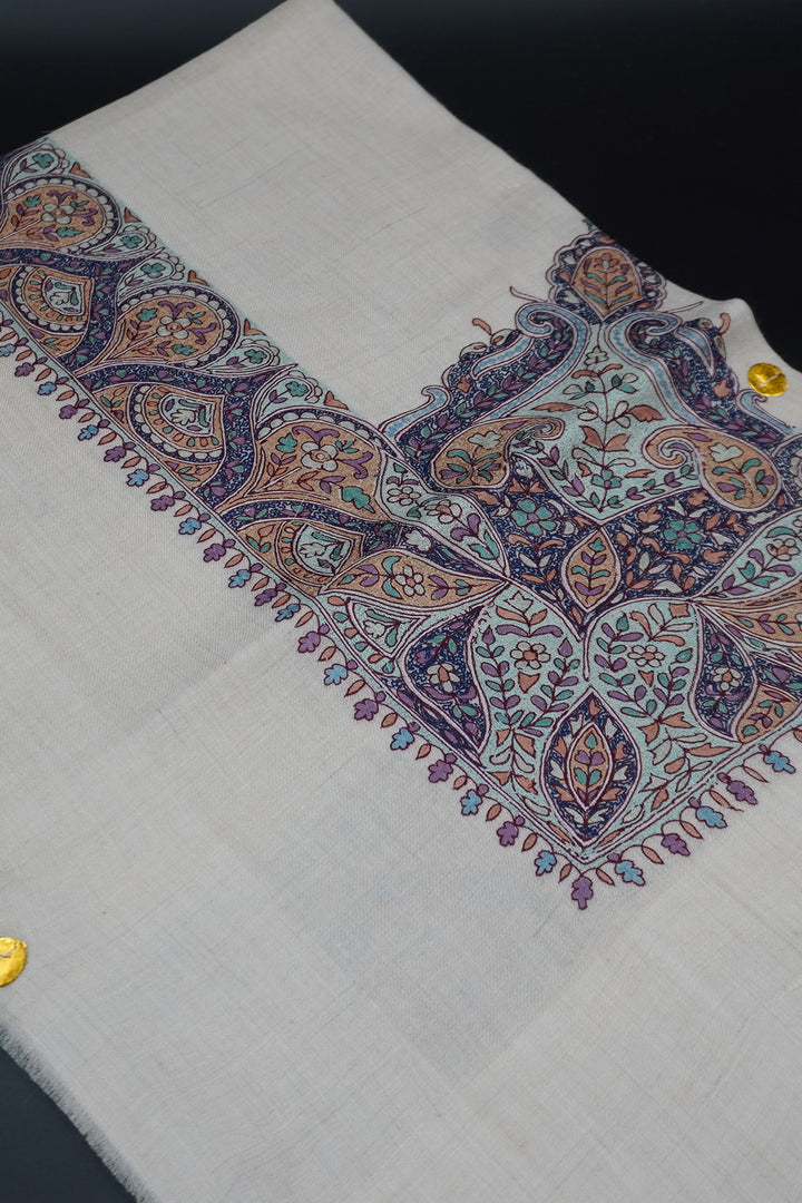 KALAMKARI HAND EMBROIDERED PASHMINA SHAWL