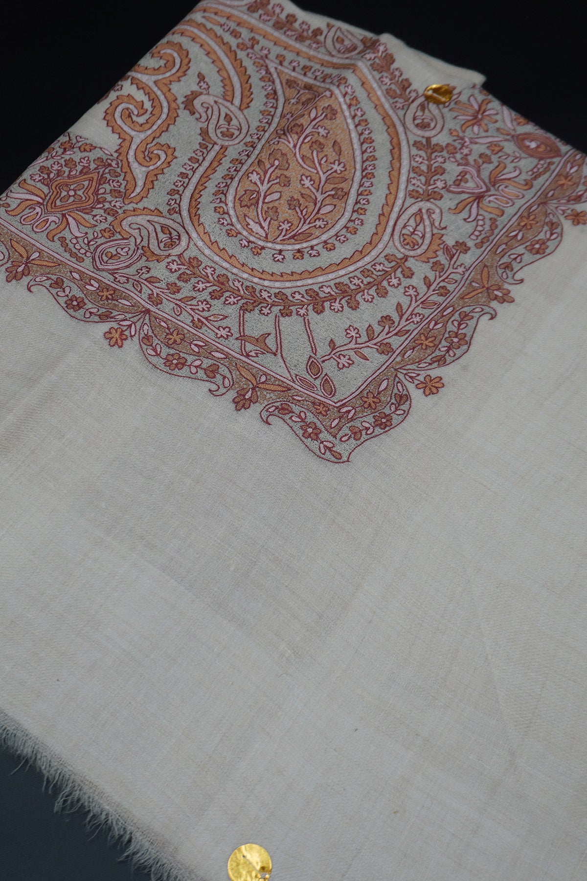 KALAMKARI HAND EMBROIDERED PASHMINA SHAWL