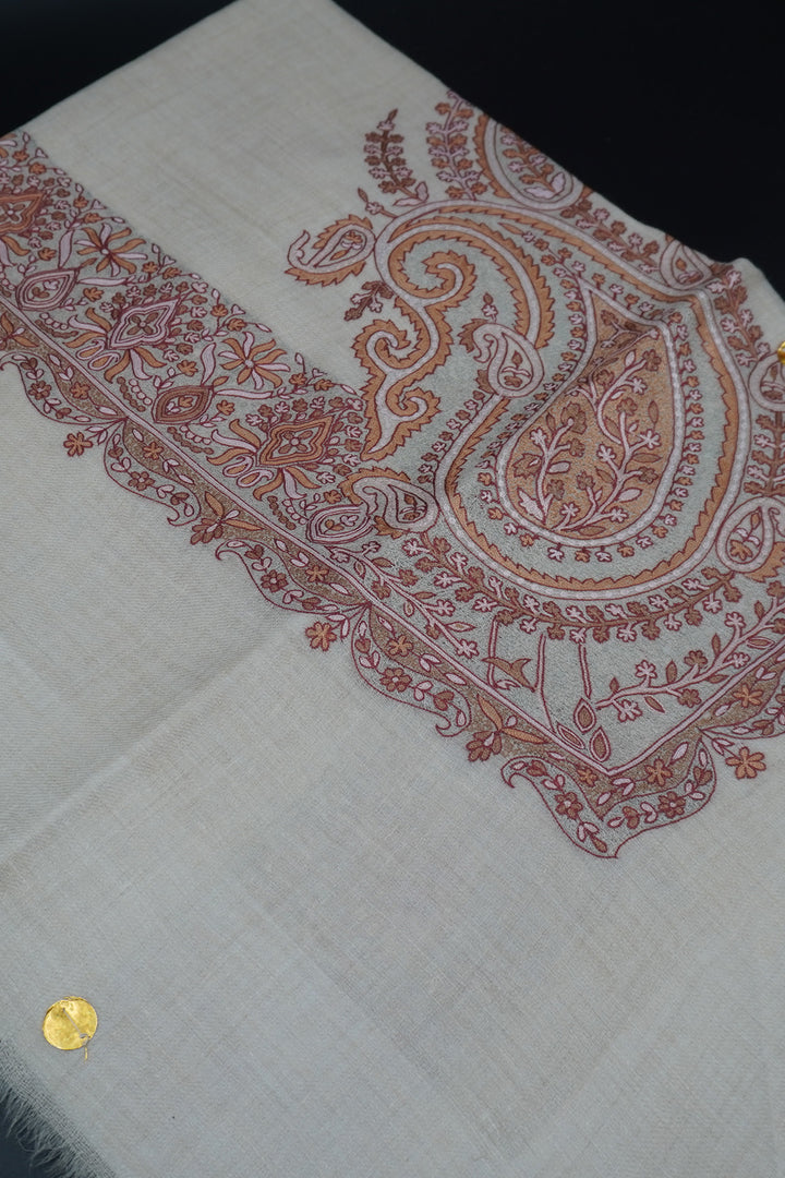 KALAMKARI HAND EMBROIDERED PASHMINA SHAWL