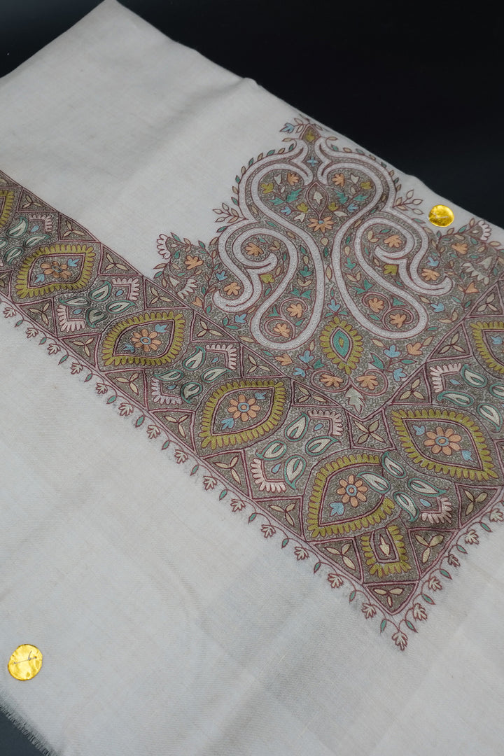 KALAMKARI HAND EMBROIDERED PASHMINA SHAWL