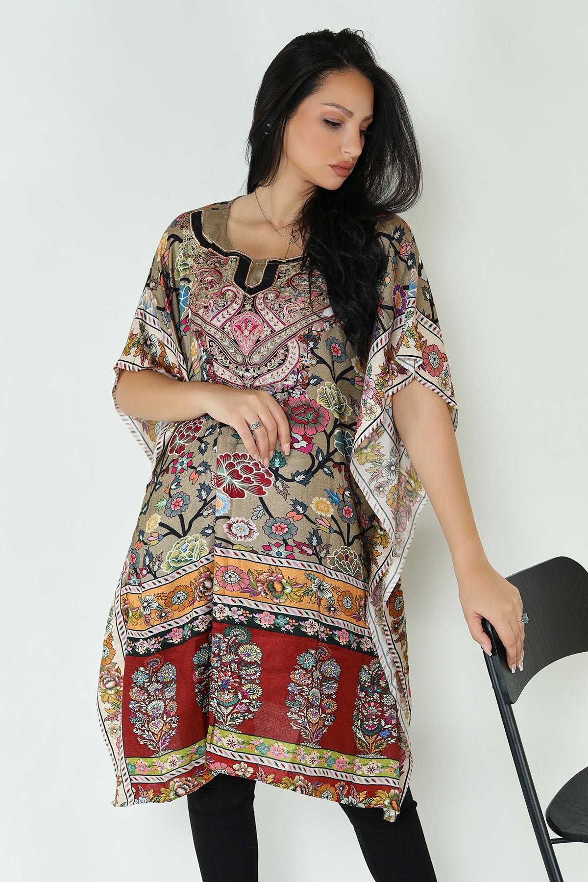 Kalamkari Design Ladies Kaftan