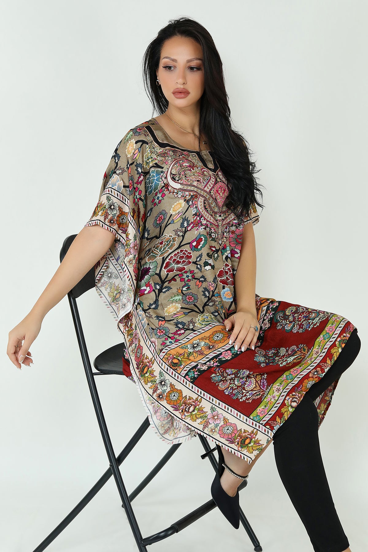 Kalamkari Design Ladies Kaftan