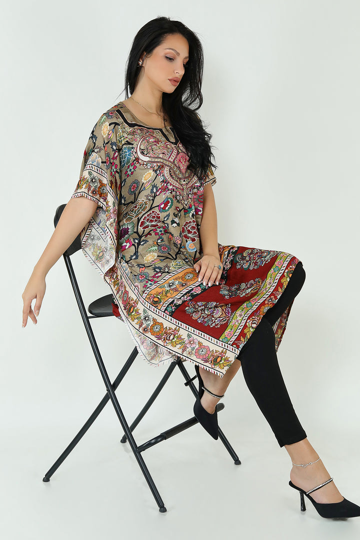 Kalamkari Design Ladies Kaftan