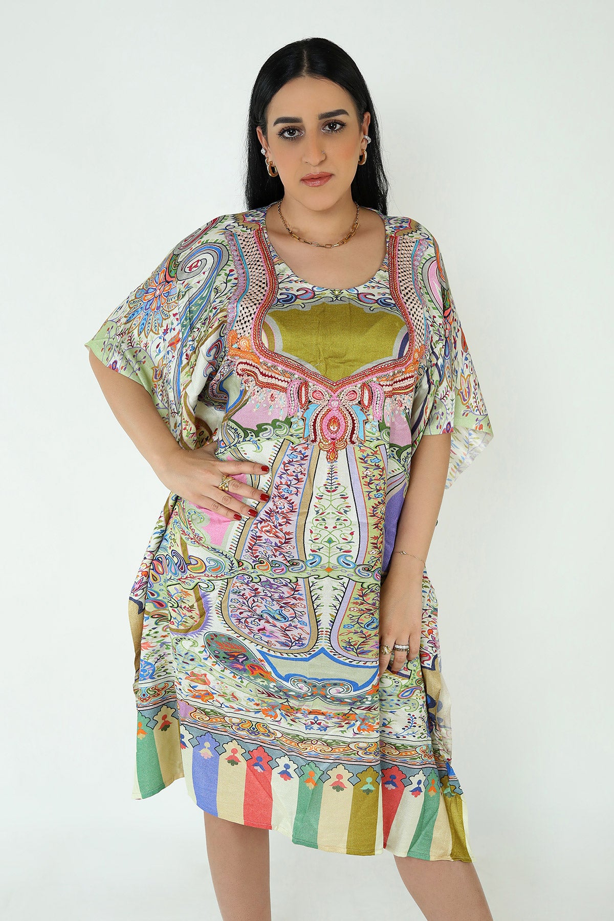 Kalamkari Design Ladies Kaftan