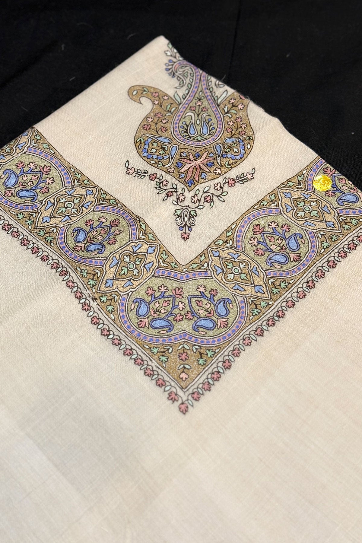 KALAMKARI HAND EMBROIDERED PASHMINA SHAWL