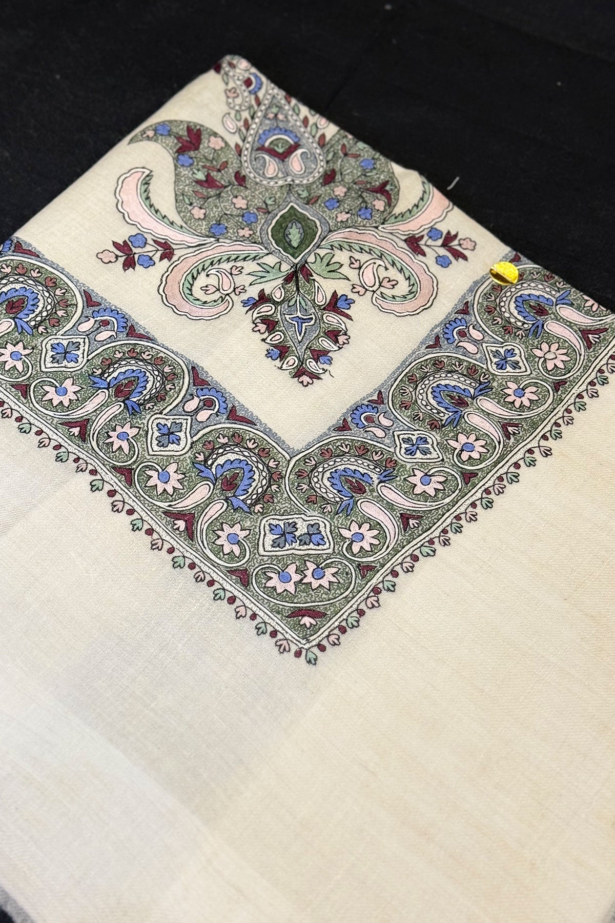 KALAMKARI HAND EMBROIDERED PASHMINA SHAWL