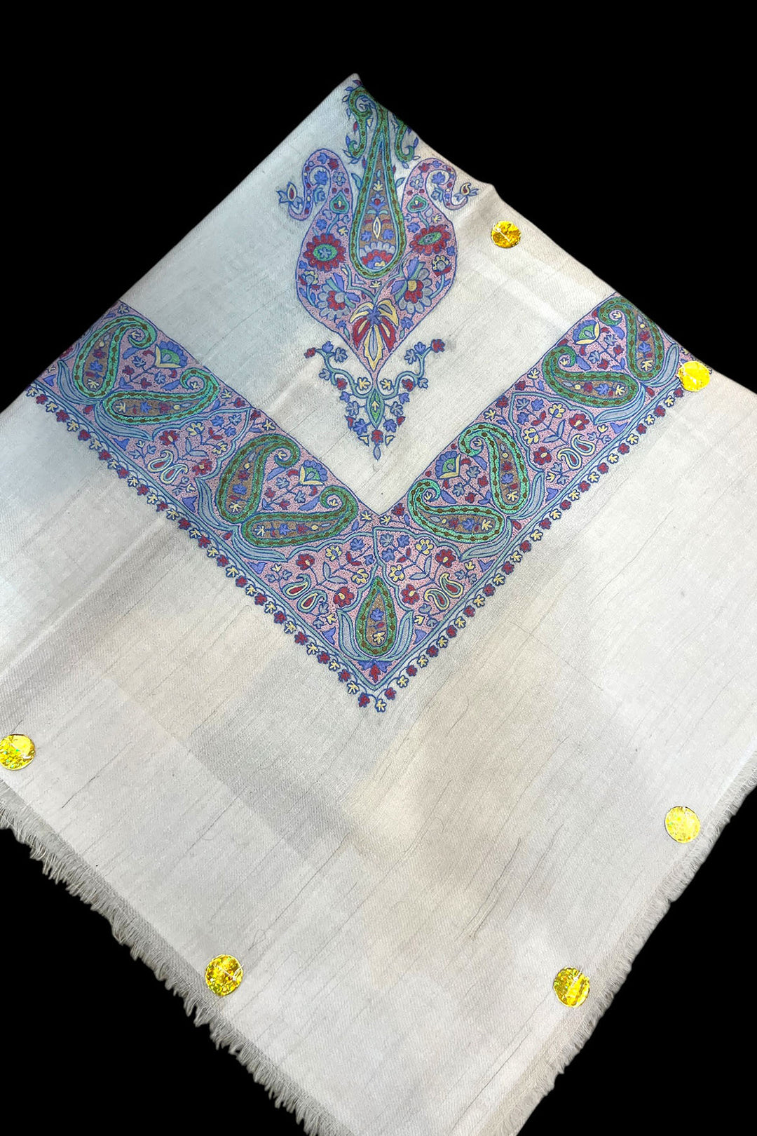 KALAMKARI HAND EMBROIDERED PASHMINA SHAWL