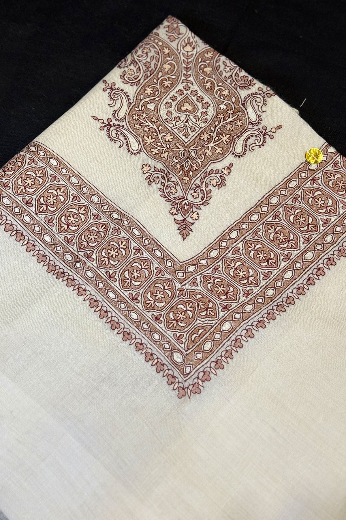 KALAMKARI HAND EMBROIDERED PASHMINA SHAWL