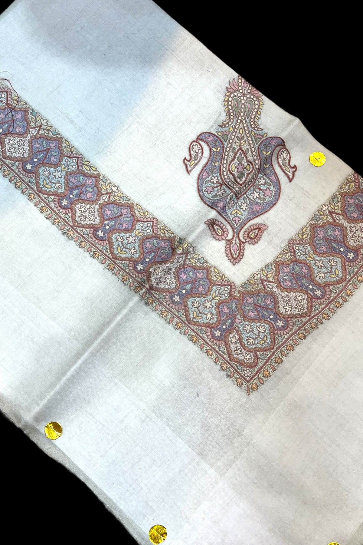 KALAMKARI HAND EMBROIDERED PASHMINA SHAWL