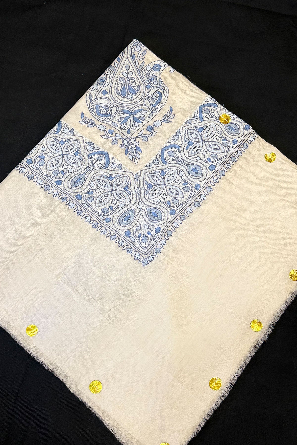 KALAMKARI HAND EMBROIDERED PASHMINA SHAWL