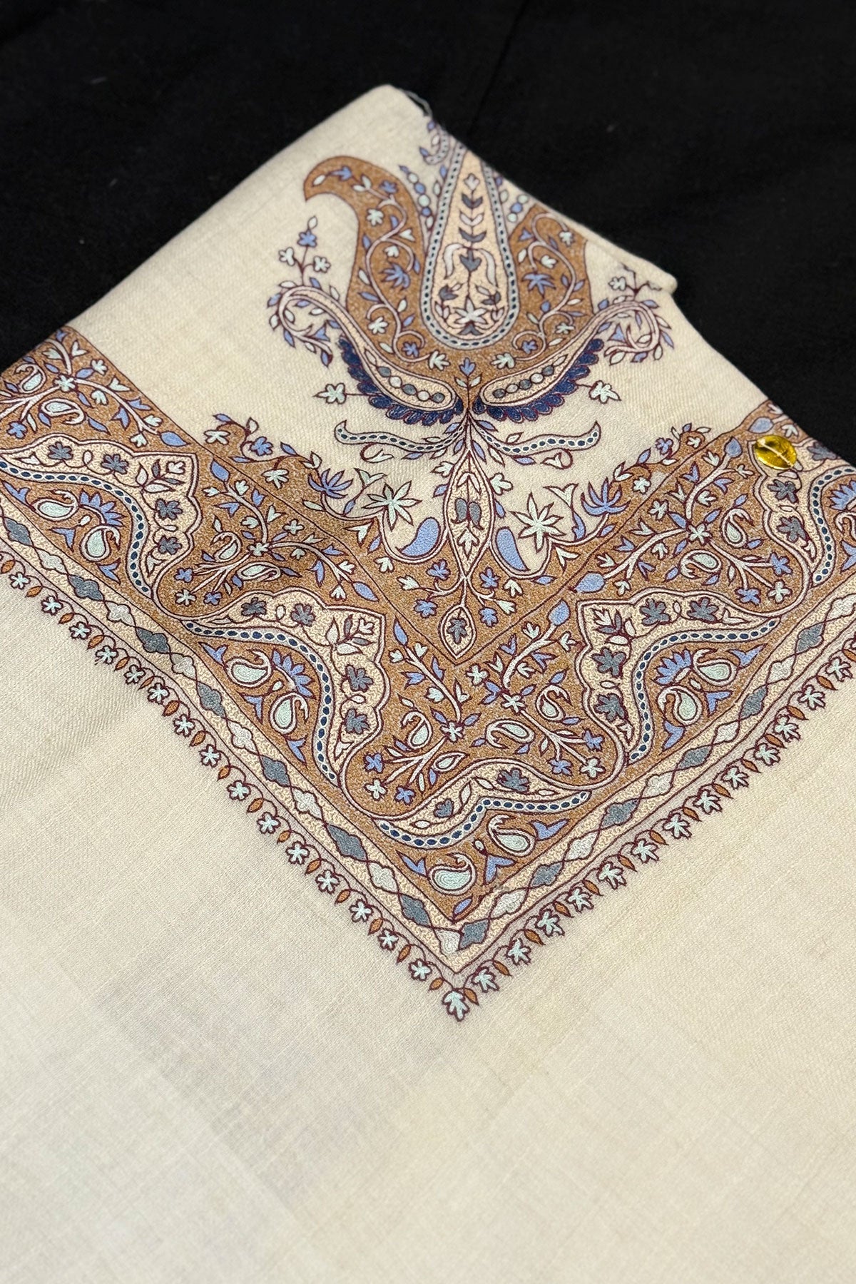 KALAMKARI HAND EMBROIDERED PASHMINA SHAWL