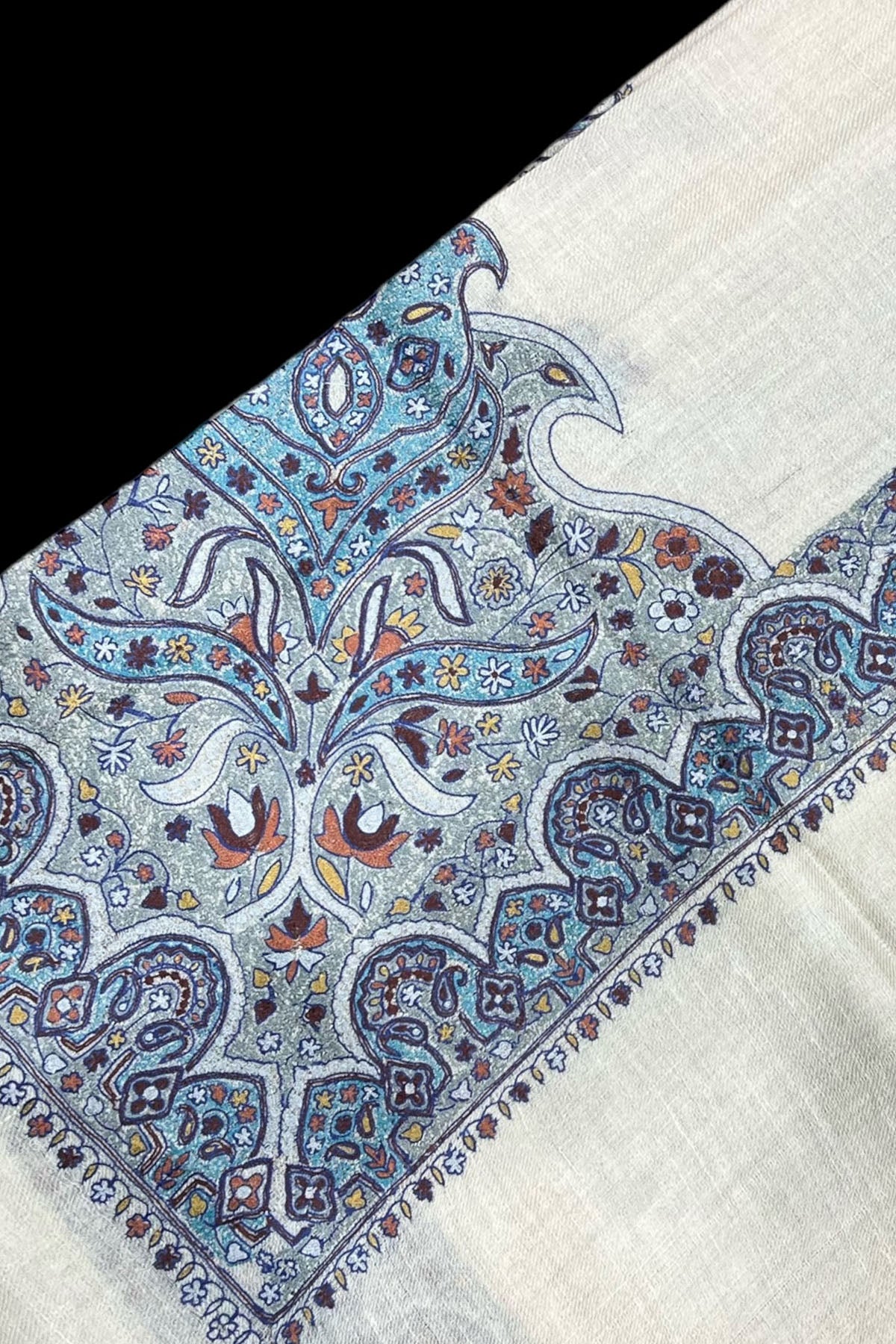 KALAMKARI HAND EMBROIDERED PASHMINA SHAWL