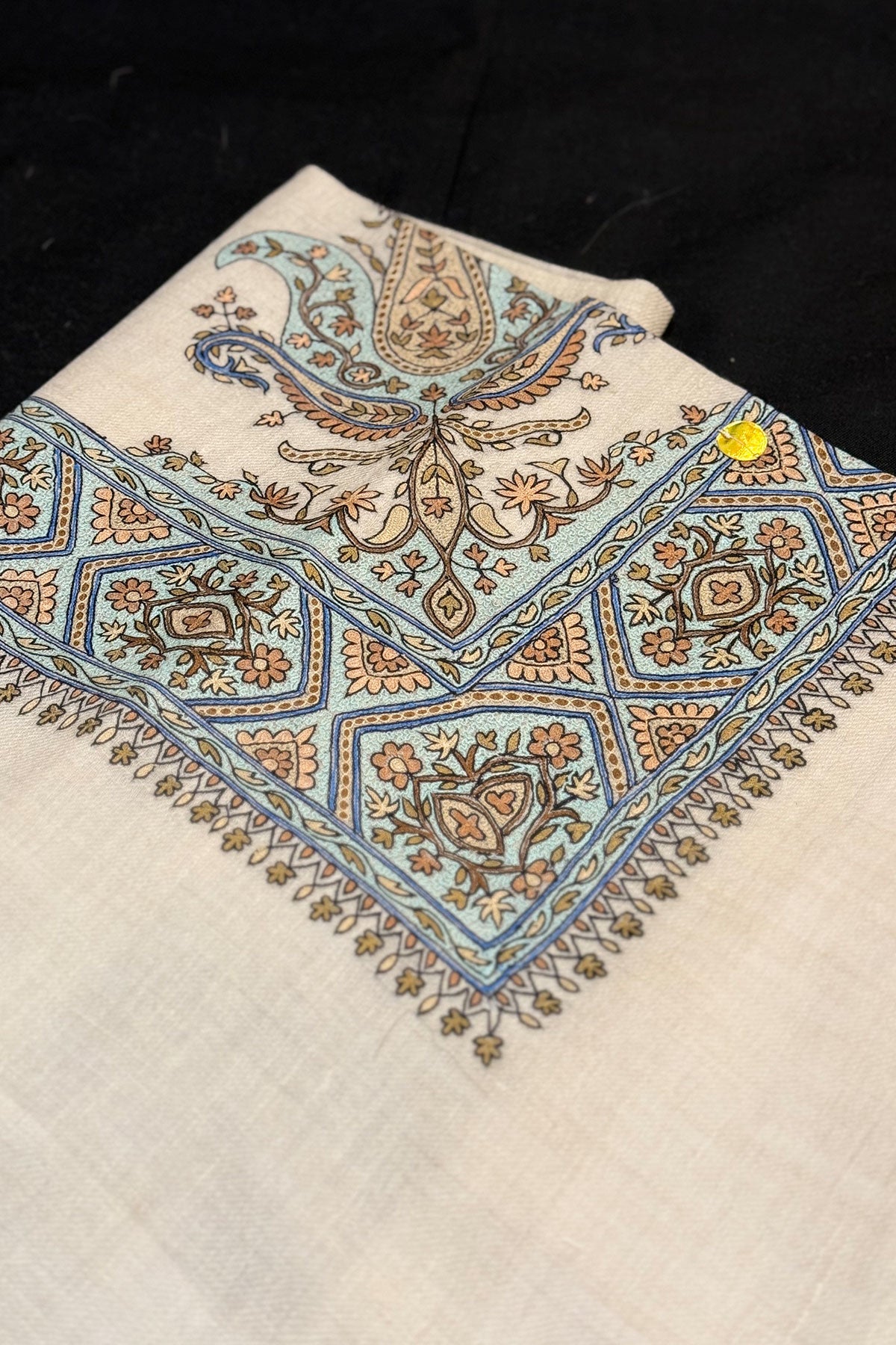 KALAMKARI HAND EMBROIDERED PASHMINA SHAWL
