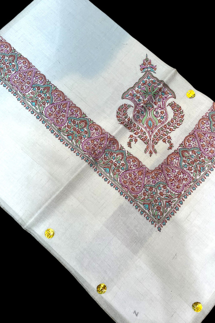 KALAMKARI HAND EMBROIDERED PASHMINA SHAWL