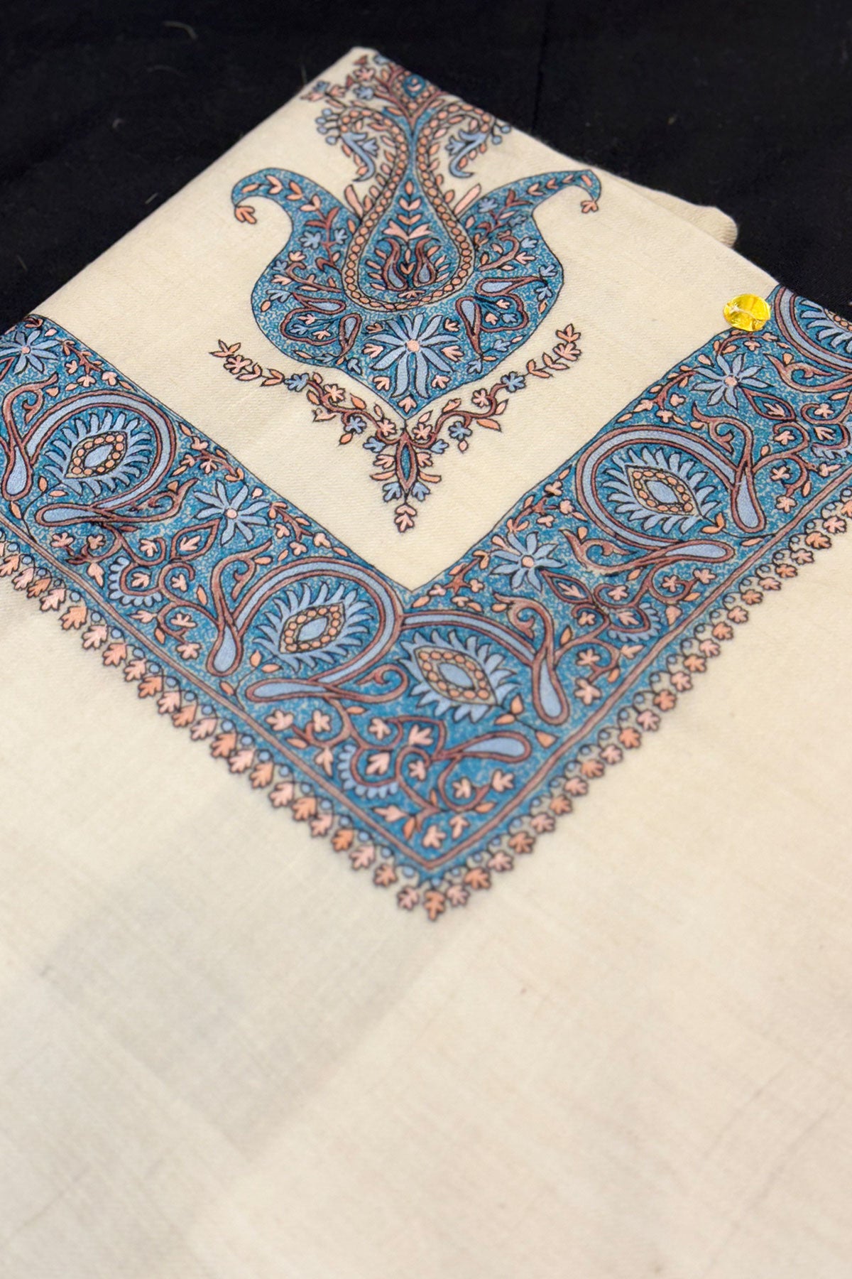 KALAMKARI HAND EMBROIDERED PASHMINA SHAWL