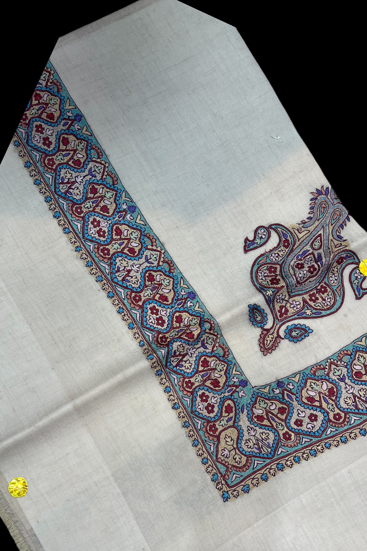 KALAMKARI HAND EMBROIDERED PASHMINA SHAWL