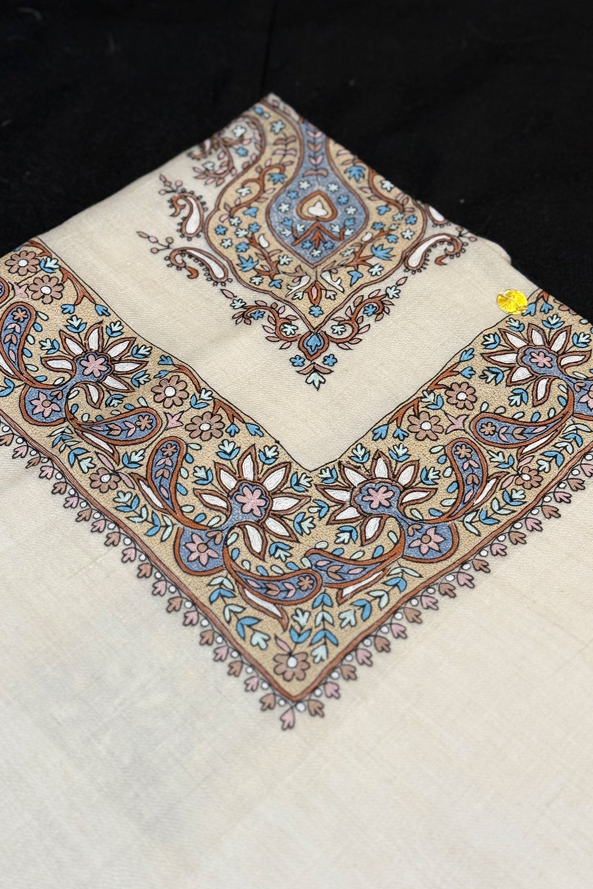 KALAMKARI HAND EMBROIDERED PASHMINA SHAWL