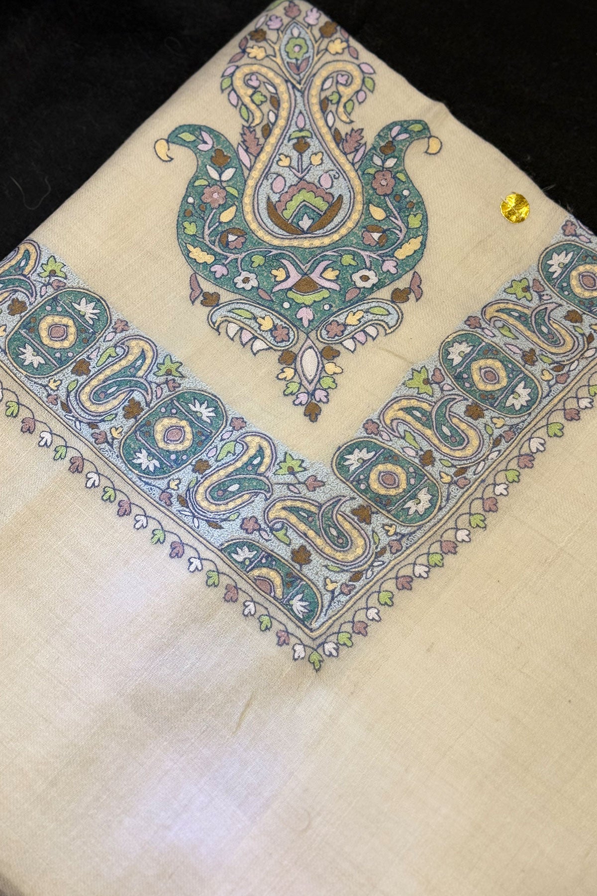 KALAMKARI HAND EMBROIDERED PASHMINA SHAWL