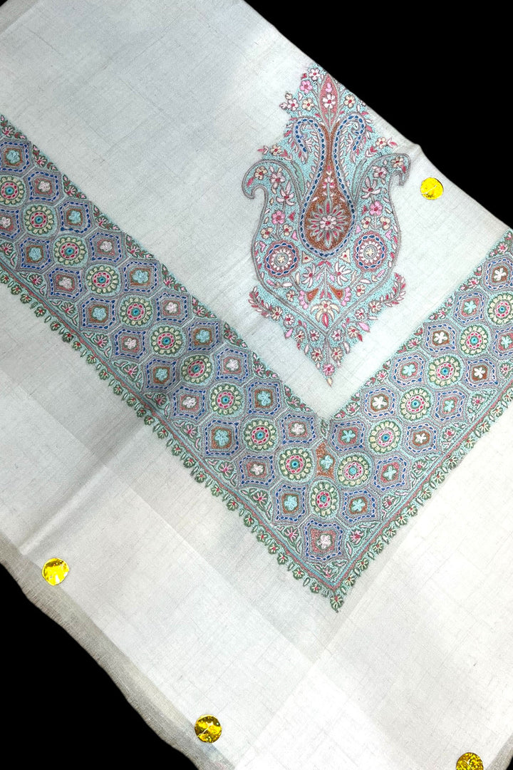 KALAMKARI HAND EMBROIDERED PASHMINA SHAWL