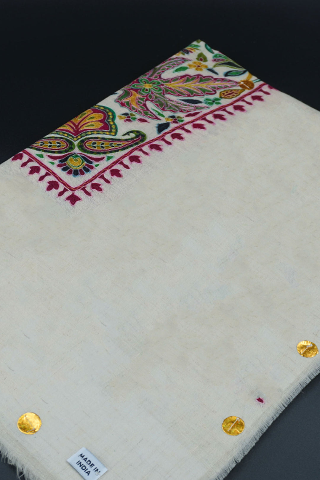 KALAMKARI HAND EMBROIDERED PASHMINA SHAWL