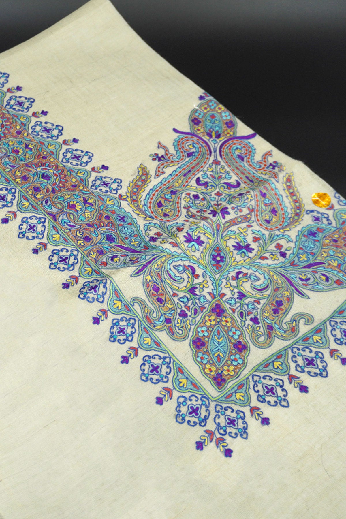 KALAMKARI HAND EMBROIDERED PASHMINA SHAWL