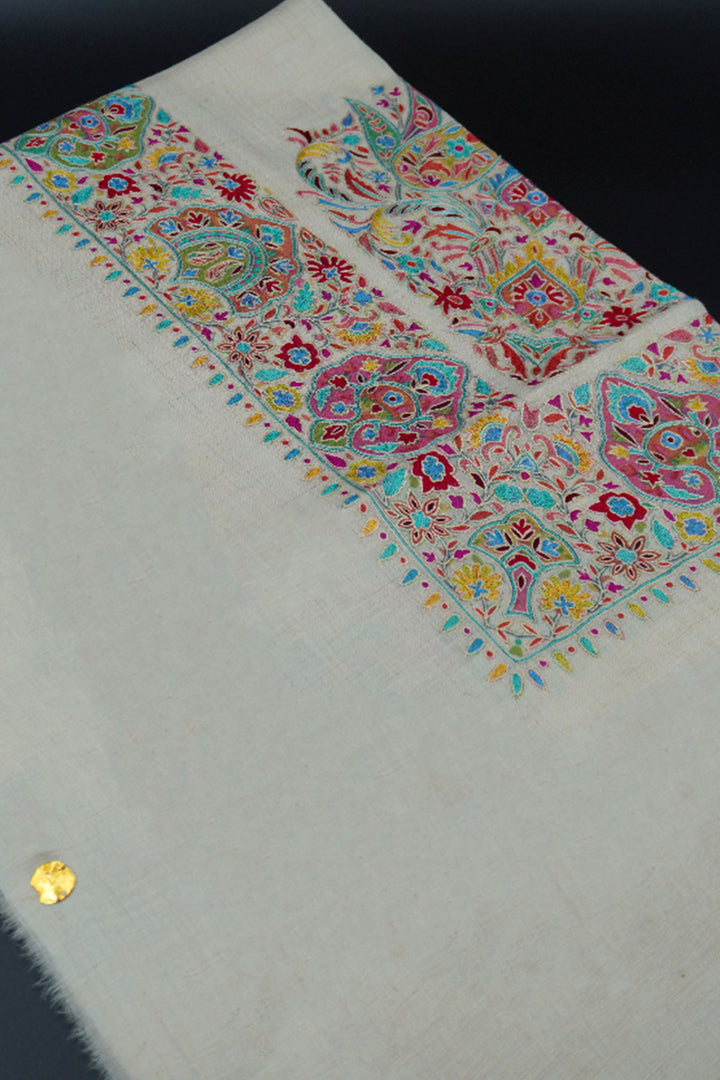 KALAMKARI HAND EMBROIDERED PASHMINA SHAWL