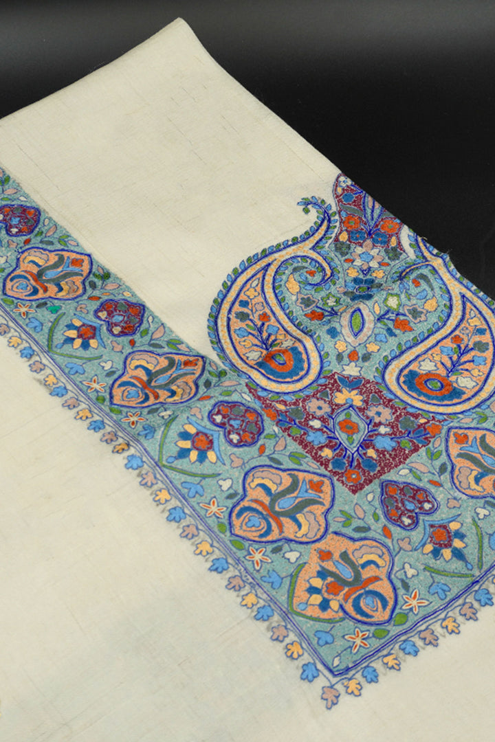 KALAMKARI HAND EMBROIDERED PASHMINA SHAWL