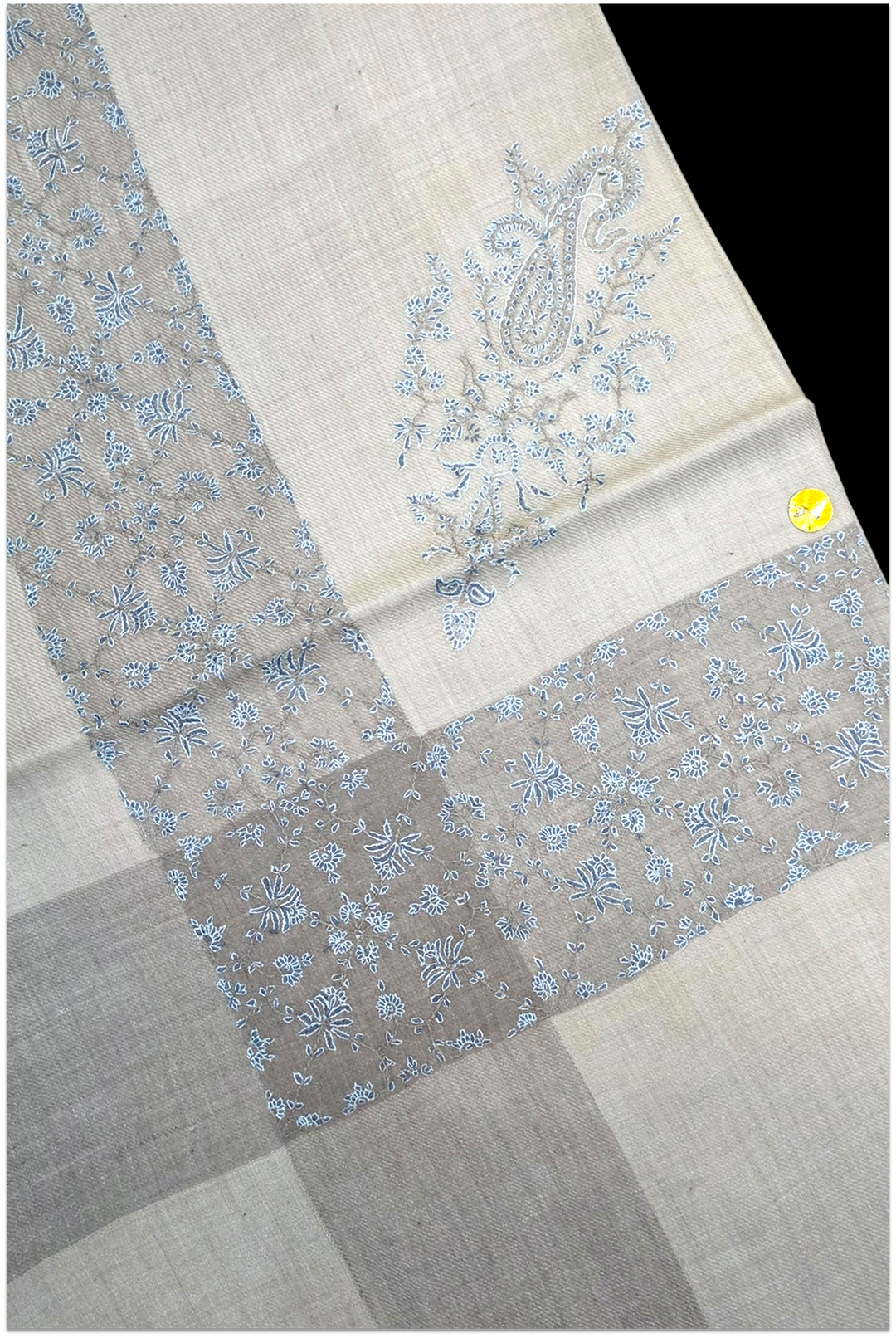 Étoile Bleu — VIP Hand-Embroidered Pashmina Shawl