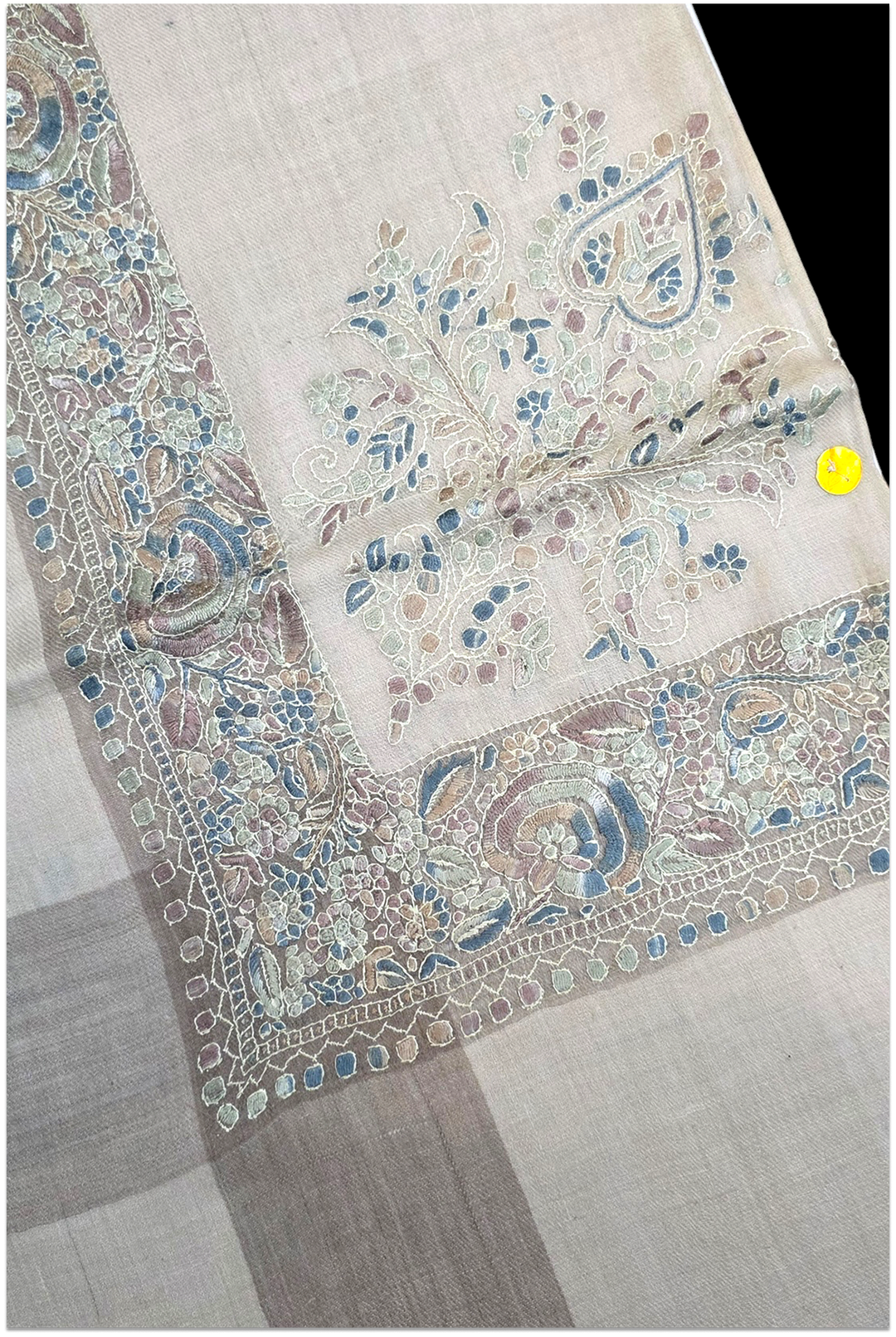 Aveline Rosé — VIP Hand-Embroidered Pashmina Shawl