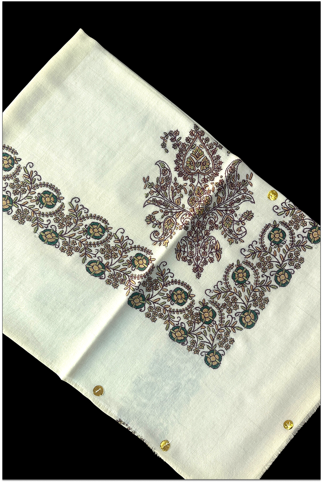 Amaury – Premium Hand-Embroidered Pashmina Shawl