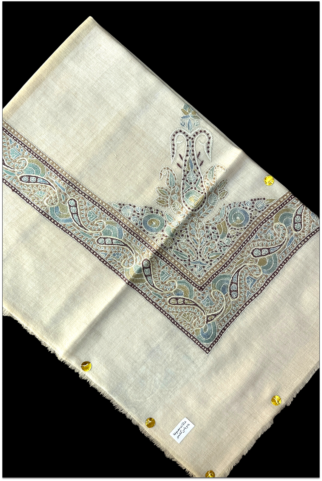 Émerande — VIP Hand-Embroidered Pashmina Shawl