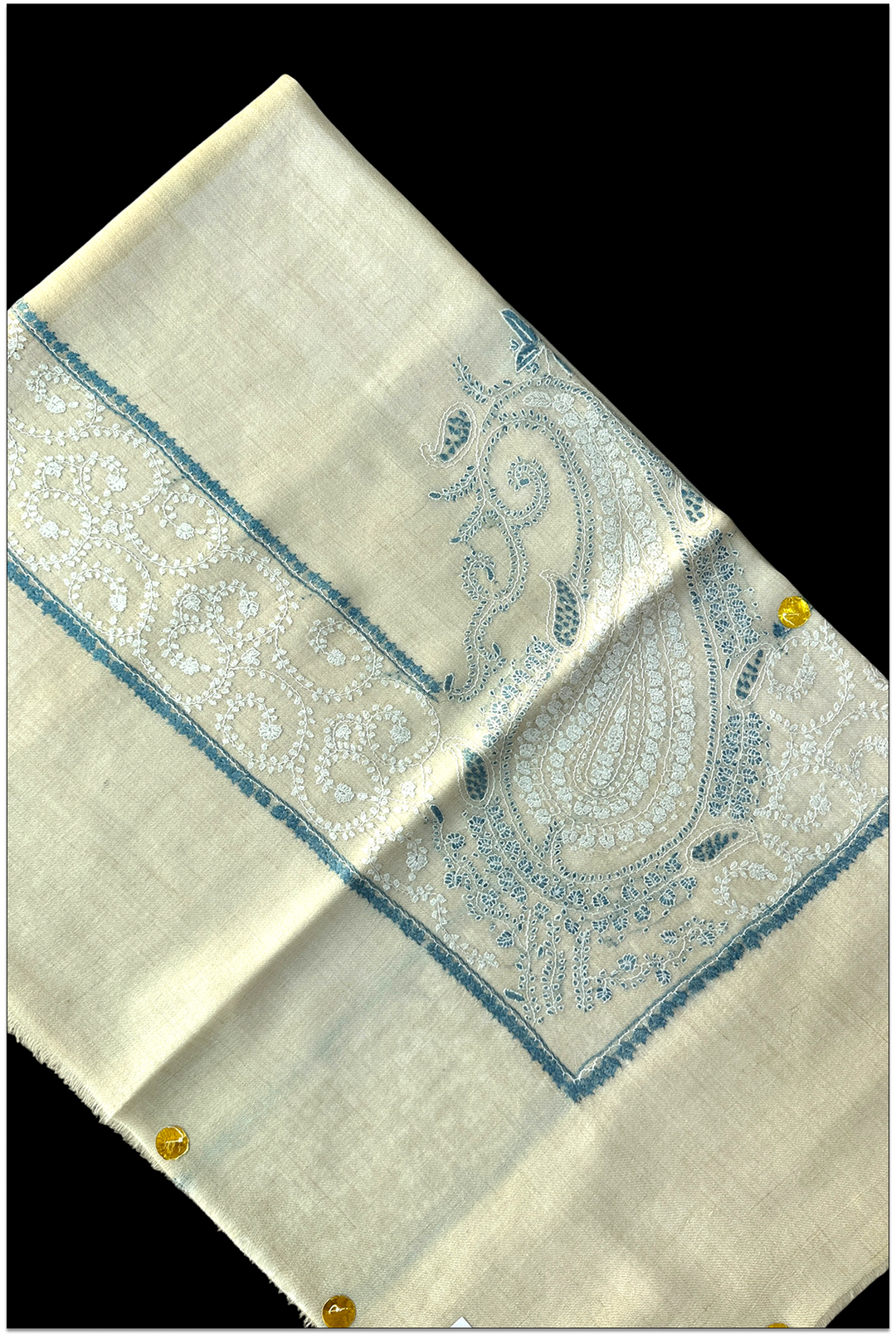 Éléonore — Premium Hand-Embroidered Pashmina Shawl