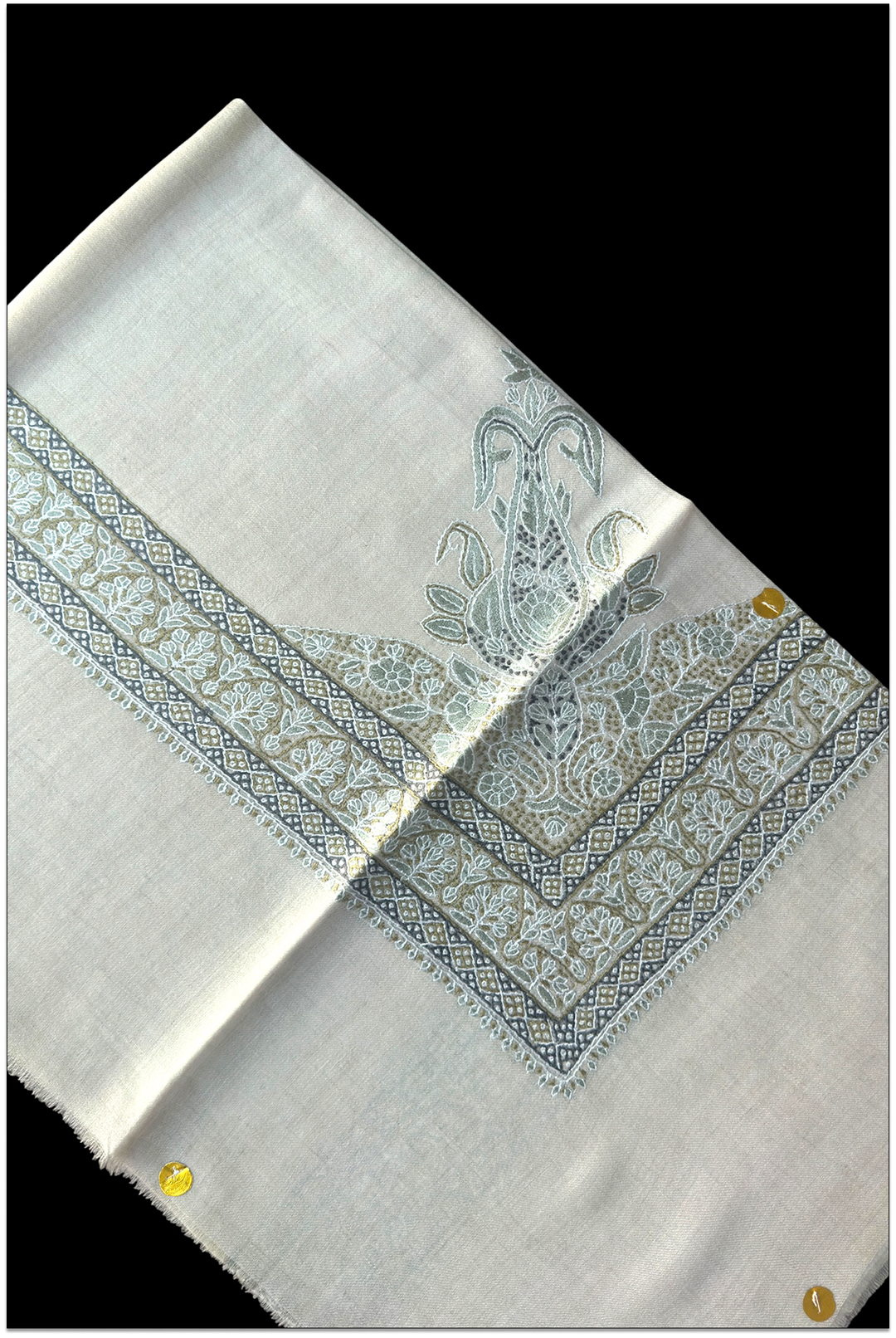 Zafira — Premium Hand-Embroidered Pashmina Shawl