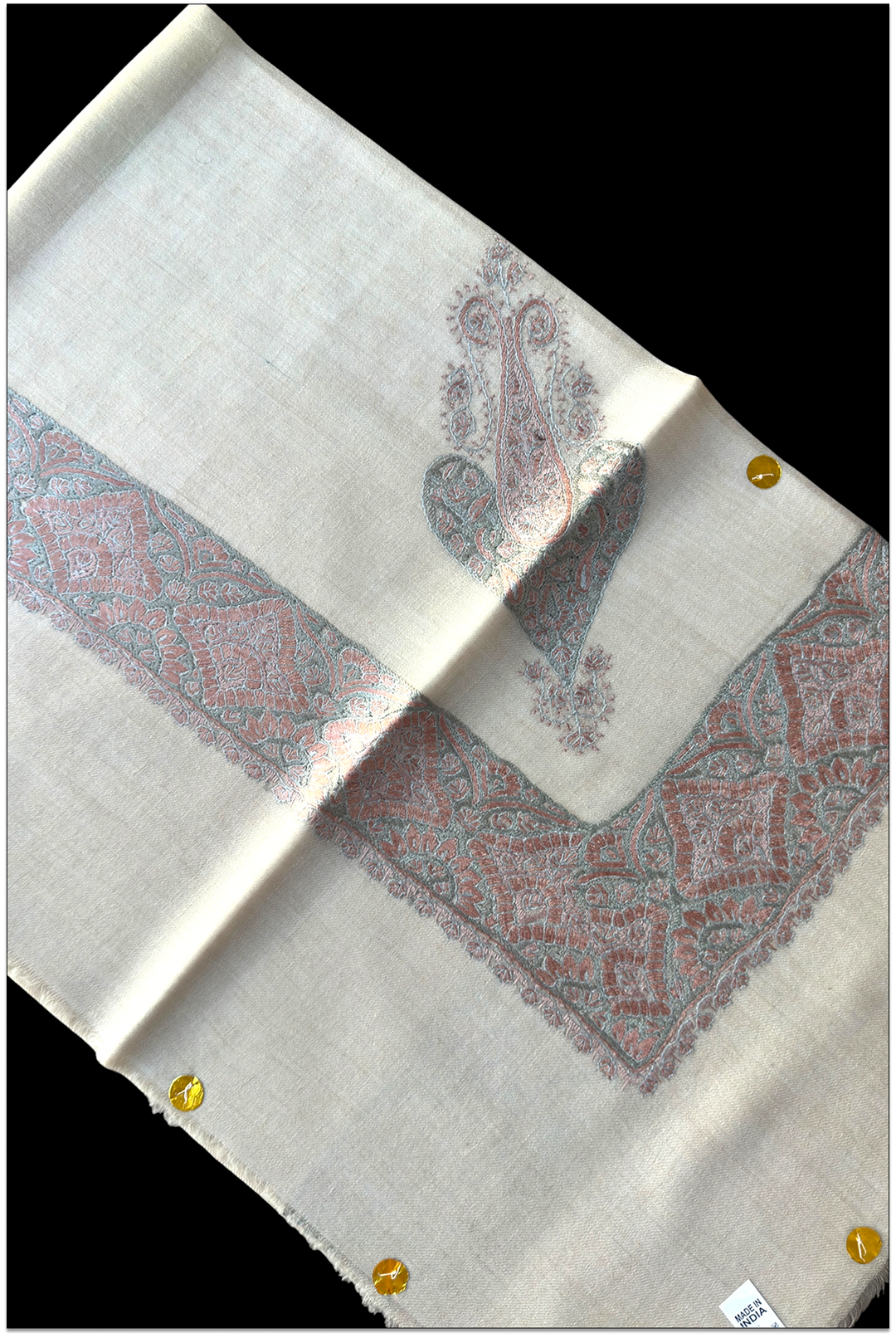 Rosavelle — Premium Hand-Embroidered Pashmina Shawl
