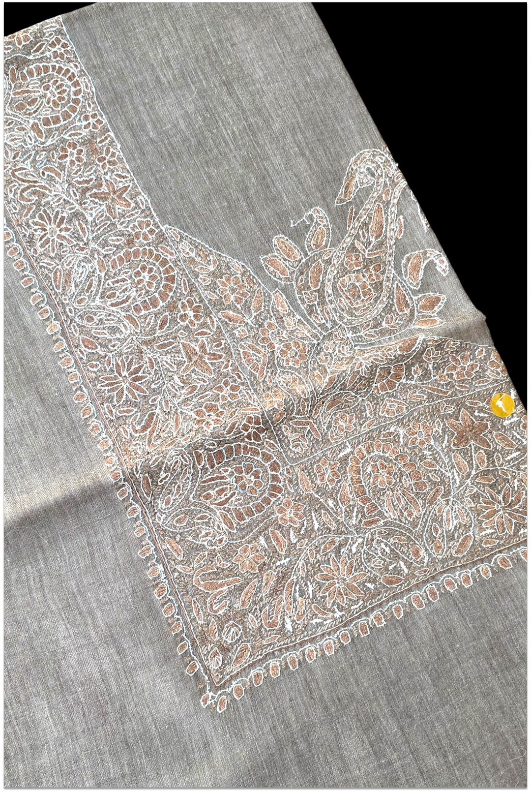 Monte Carlo – Charcoal & Rose Gold Pashmina Shawl