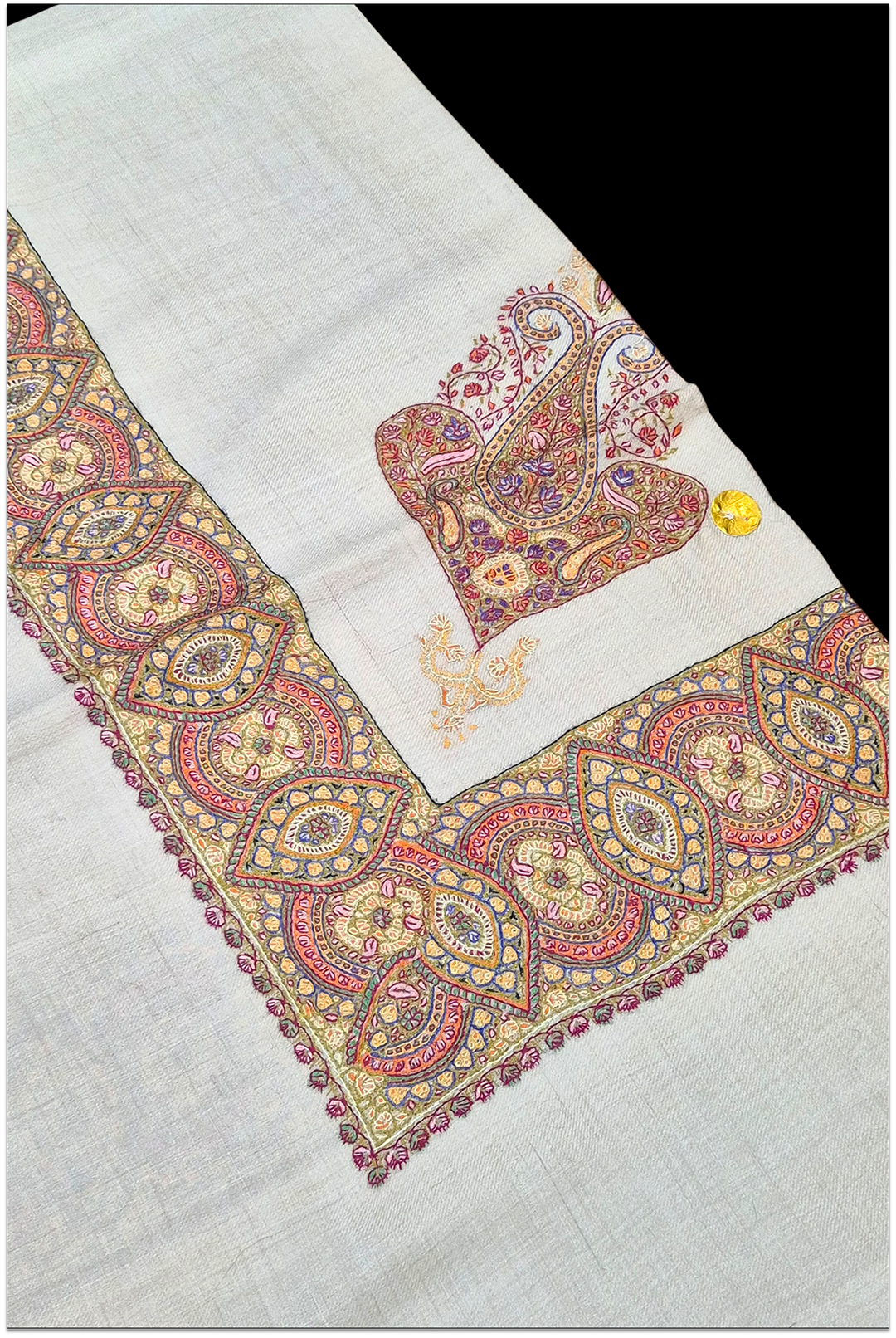 Leandro– VIP Hand-Embroidered Pashmina Shawl