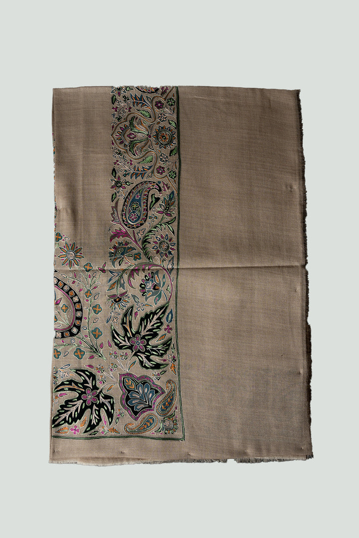 Pashmina Kalamkari Hook Emb. Ghatra