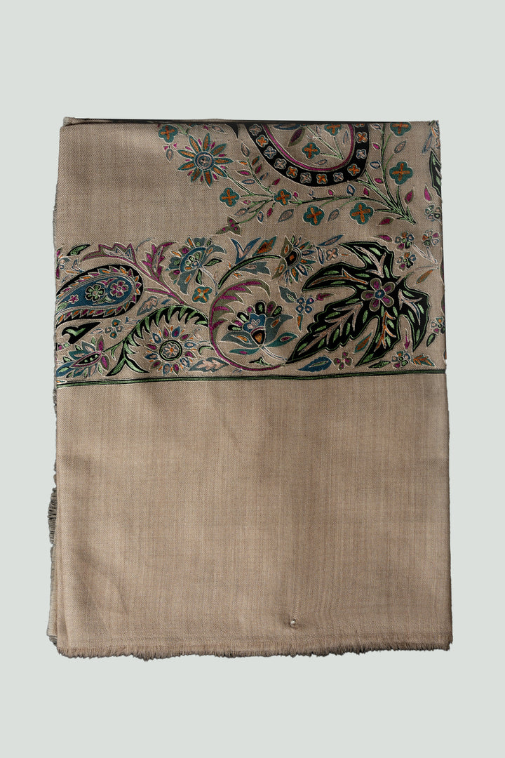 Pashmina Kalamkari Hook Emb. Ghatra