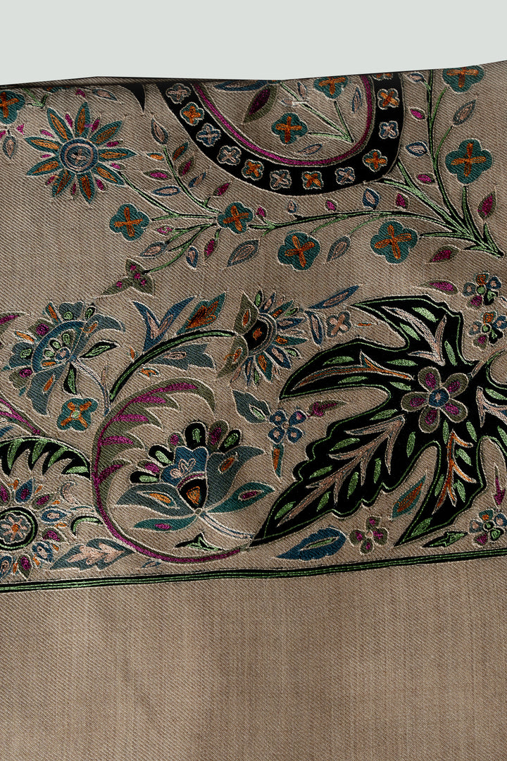 Pashmina Kalamkari Hook Emb. Ghatra